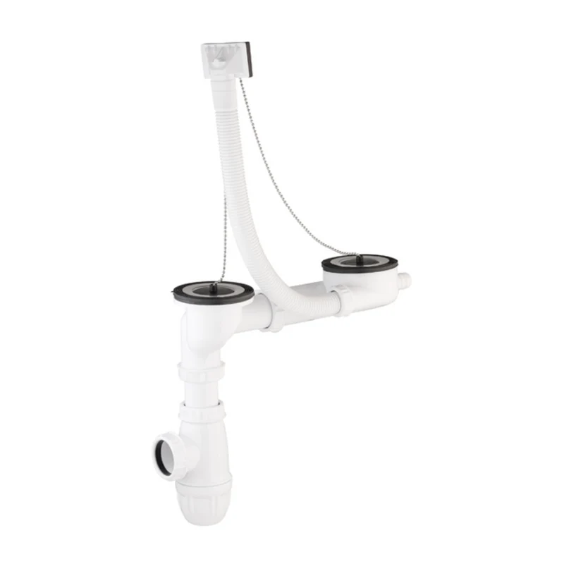 Vidage complet NF evier inox 2 bacs diamètre 50