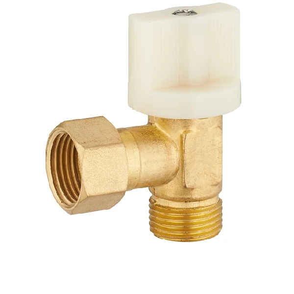 Robinet WC Equerre Laiton Brut Quart de Tour