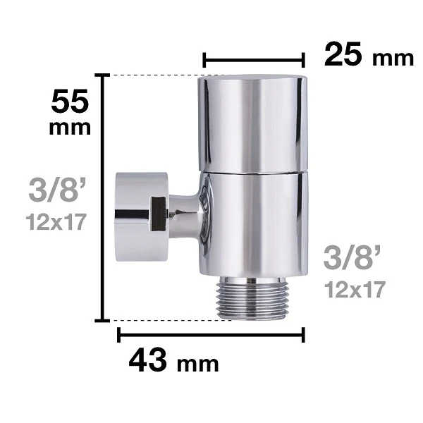 Robinet WC equerre forme ovale