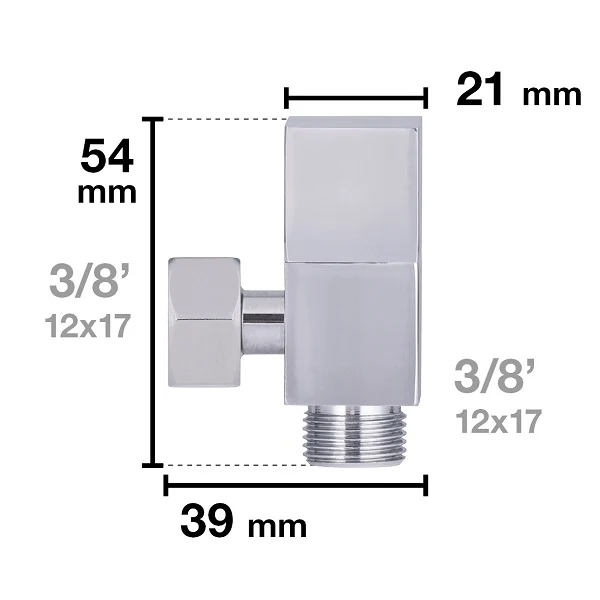 Robinet WC equerre design carré