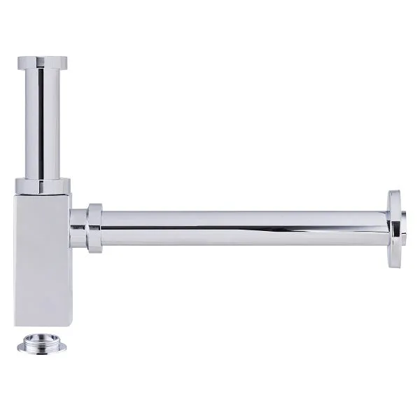 Siphon de lavabo carré en laiton