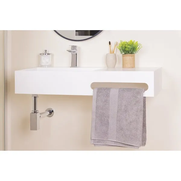 Siphon de lavabo carré en laiton