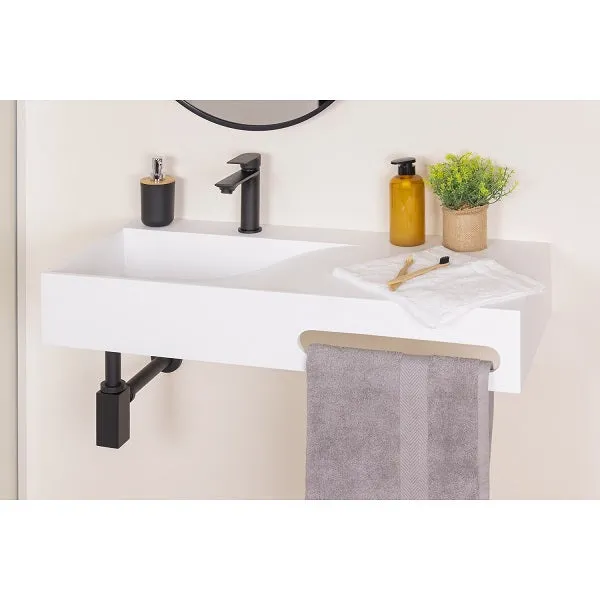 Siphon de lavabo carré en laiton