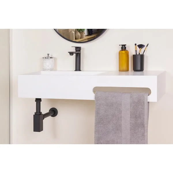 Siphon de lavabo carré en laiton