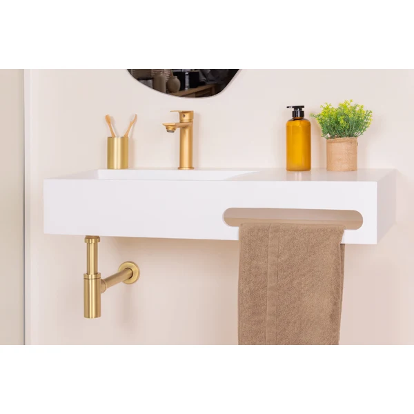 Siphon de lavabo apparent en laiton
