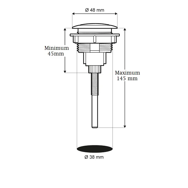 Bouton Poussoir Mécanisme WC