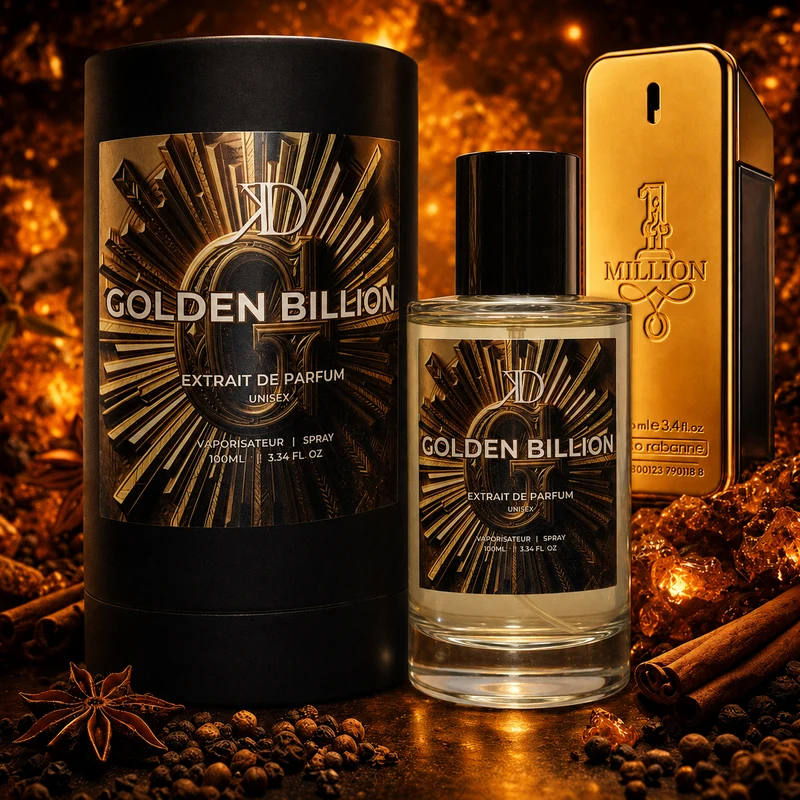 KD - GOLDEN BILLION Extrait de Parfum | Inspiré de PARFUM RABANNE 1 MILLION