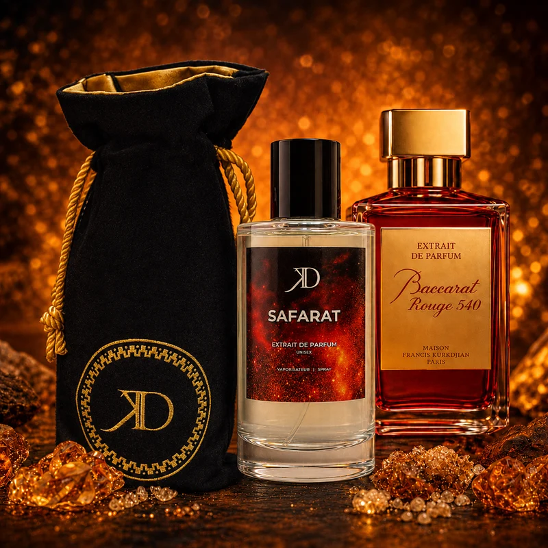 KD - SAFARAT Extrait de Parfum | Inspiré MAISON FRANCIS KURKDJIAN BACCARAT ROUGE 540 EXTRAIT DE PARFUM