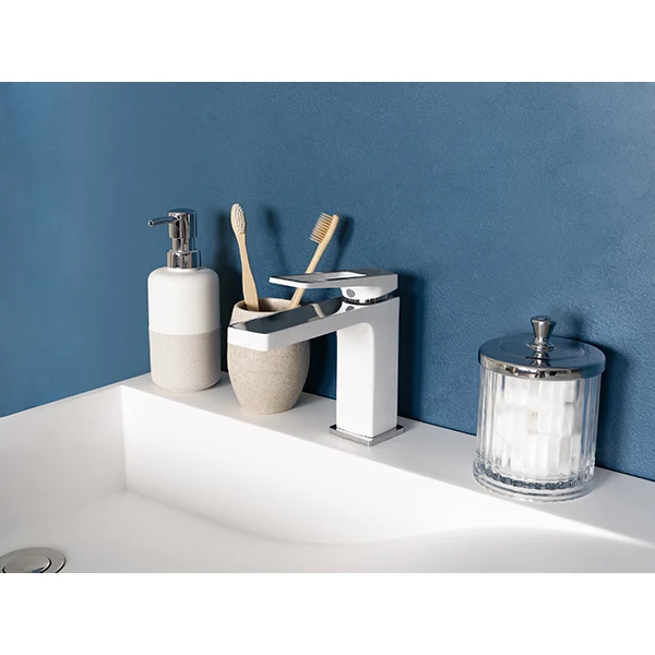 Mitigeur de Lavabo Chromé / Blanc ORIAN