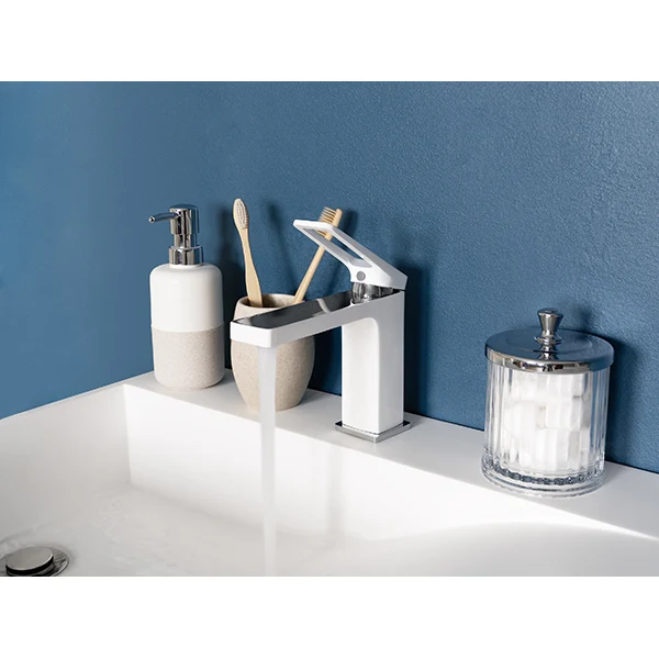 Mitigeur de Lavabo Chromé / Blanc ORIAN