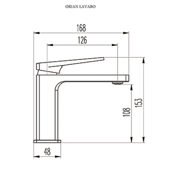 Mitigeur de Lavabo Chromé / Blanc ORIAN