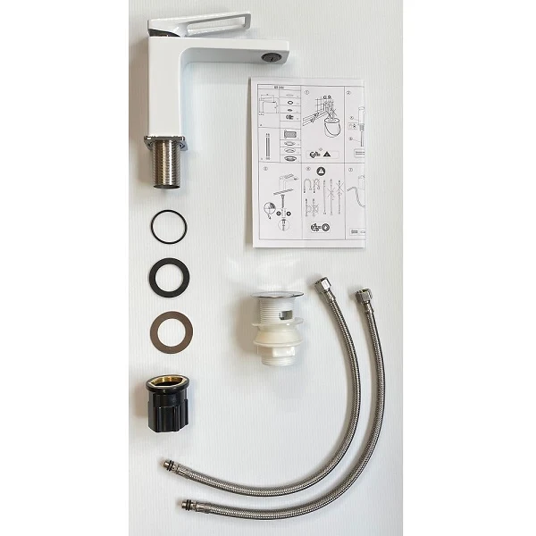 Mitigeur de Lavabo Chromé / Blanc ORIAN