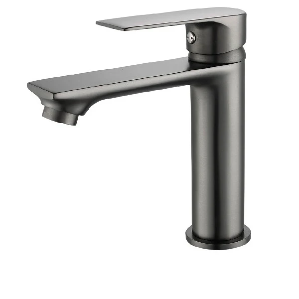 Mitigeur lavabo gris métal NYTIA