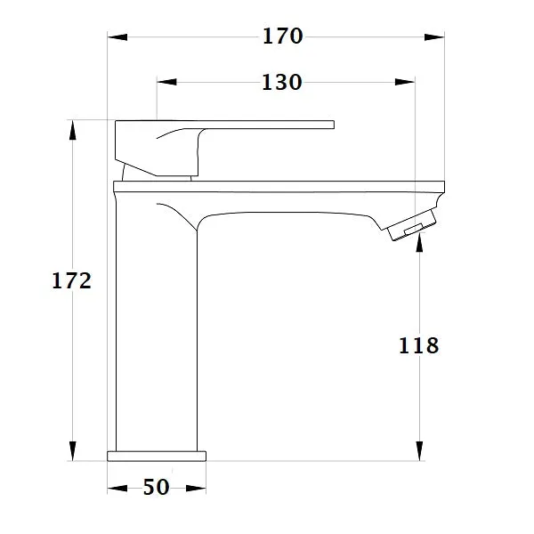 Mitigeur lavabo gris métal NYTIA