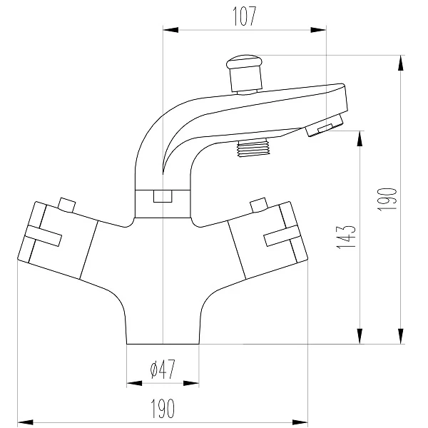 Mitigeur thermostatique monotrou CALI