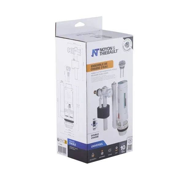 Ensemble chasse d'eau double poussoir