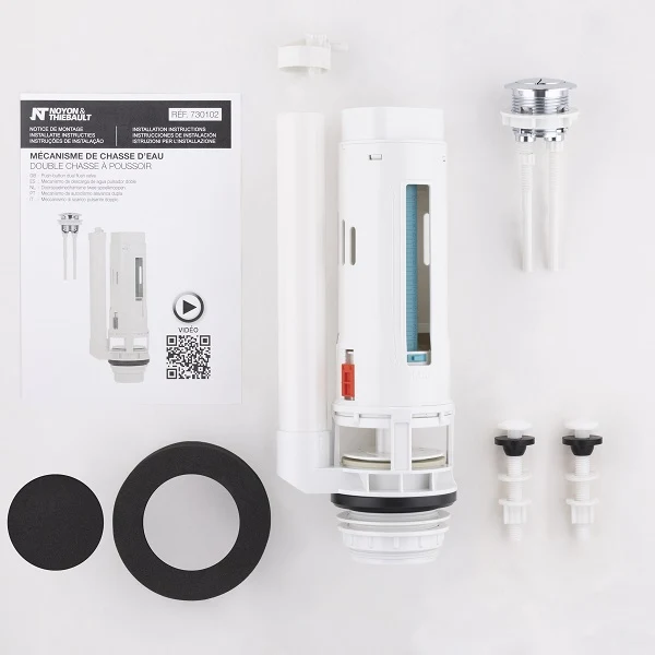 Mécanisme WC 3/6 litres à poussoir