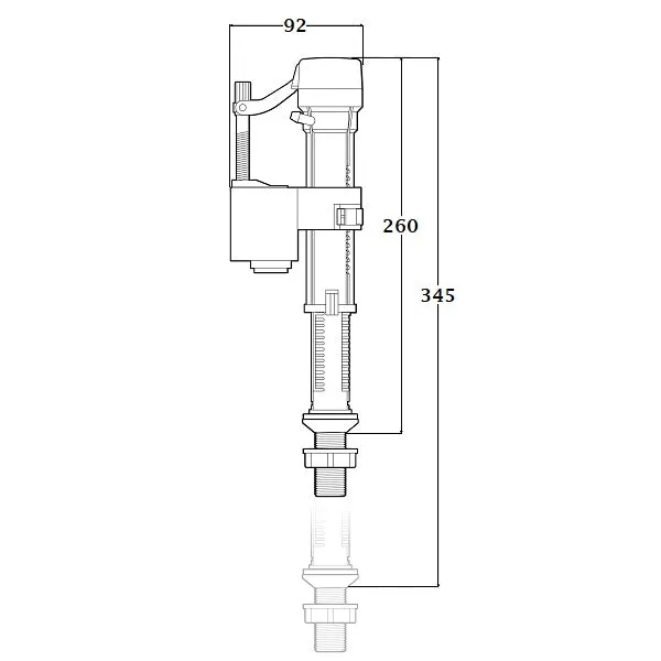 Robinet Flotteur WC Arrivée Verticale