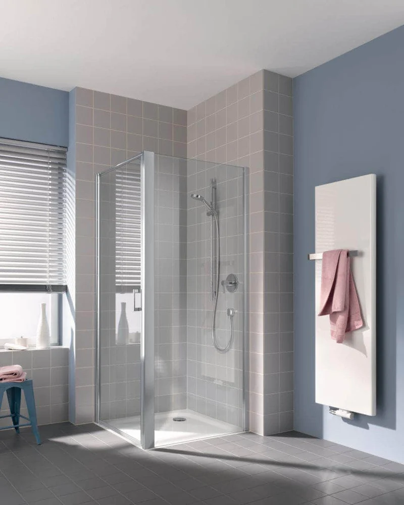 Paroi de douche fixe, CADA, largeur 800 mm, hauteur 1900 mm, Profilé Blanc, Verre clair traité anticalcaire Réf. CATWD080192PK
