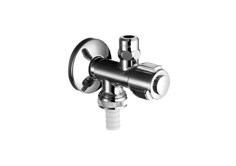 Robinet équerre 15 x 21 chromé double tige SCHELL ref 038370699