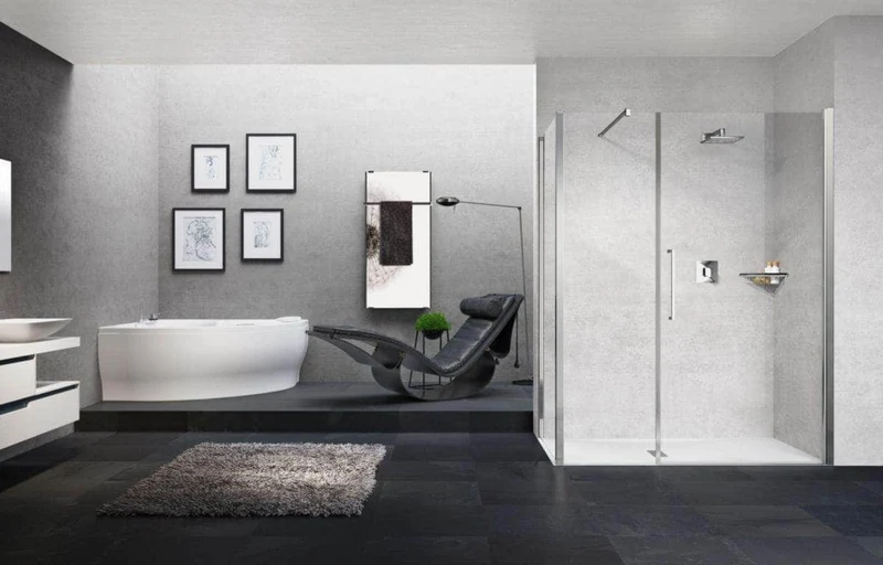Paroi de douche Young 2 f1b 77 extensible 77-79cm verre trempe transparent silver réf Y2F1B771B NOVELLINI