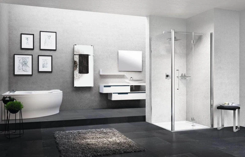Paroi de douche Young 2 f1b 77 extensible 77-79cm verre trempe transparent silver réf Y2F1B771B NOVELLINI