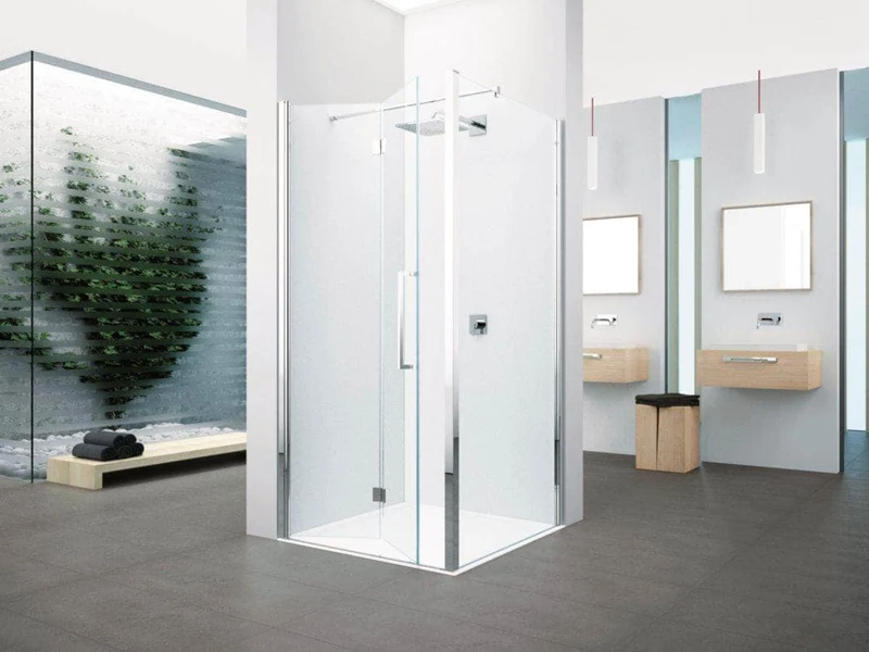 Paroi de douche Young 2 f1b 77 extensible 77-79cm verre trempe transparent silver réf Y2F1B771B NOVELLINI