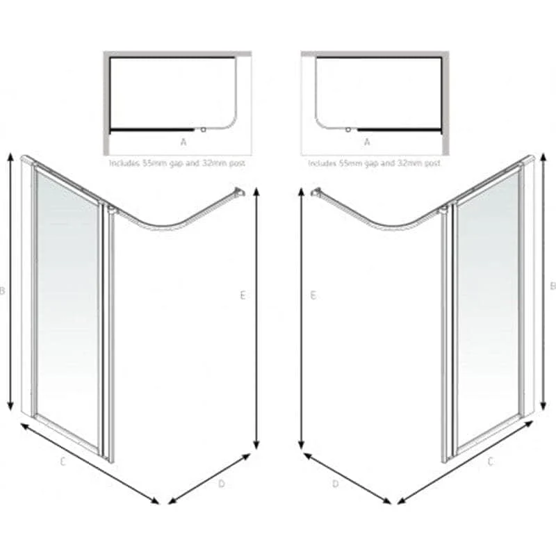Paroi de douche Access Option HF 800x1880 mm