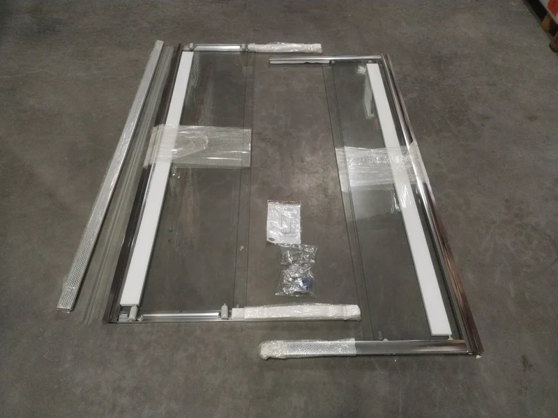 Kinedo - Paroi douche accès d angle Supra II A, 100 x 80, verre transparent, chromé