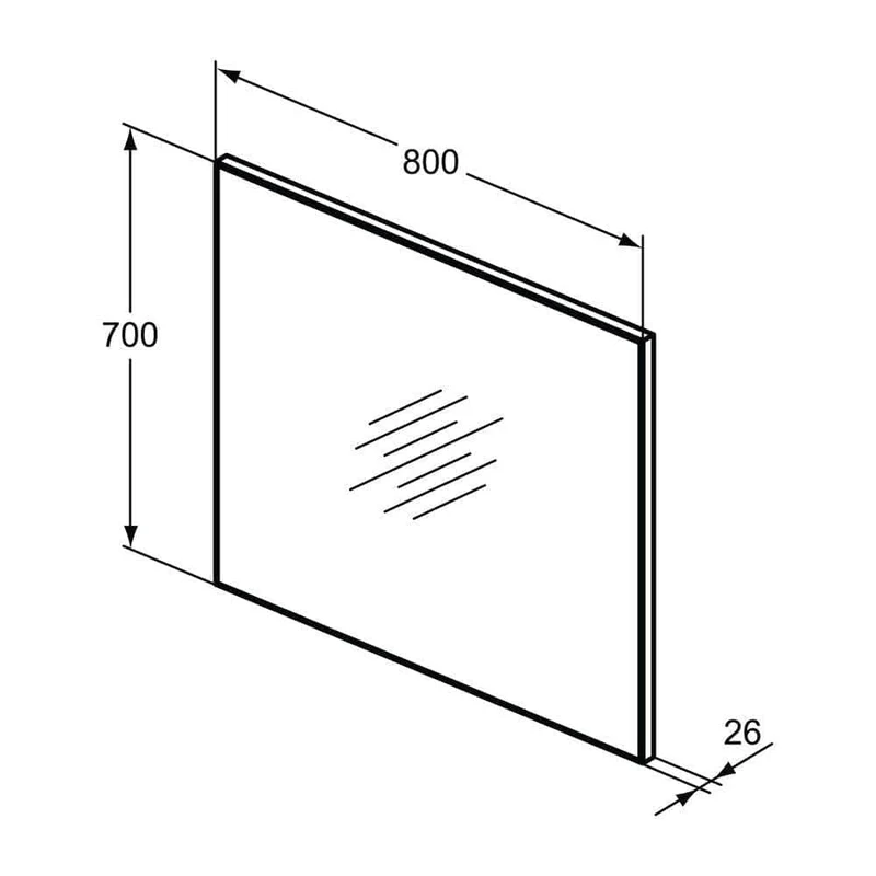 Miroir 800x700 Mm Avec Encadrement T3357Bh Ideal Standard Mirror
