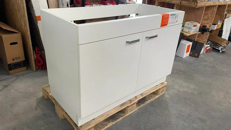 Meuble sous évier 2 Portes 1190x586x820 mm blanc structuré GENTE meuble France Ref, fournisseur : TP02,XH120X Code-barres : 3395710833190