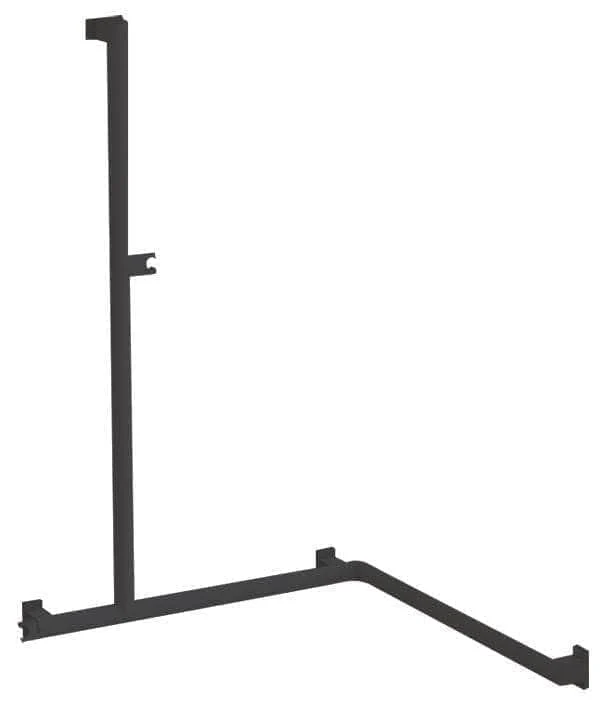 Barre de douche en angle 2 murs ARSIS en aluminium époxy anthracite Réf. 049725 PELLET
