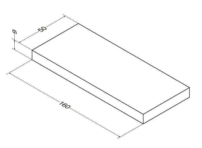 Plan Zao Blanc Velours ALTERNA 160 x 50 x 9 cm