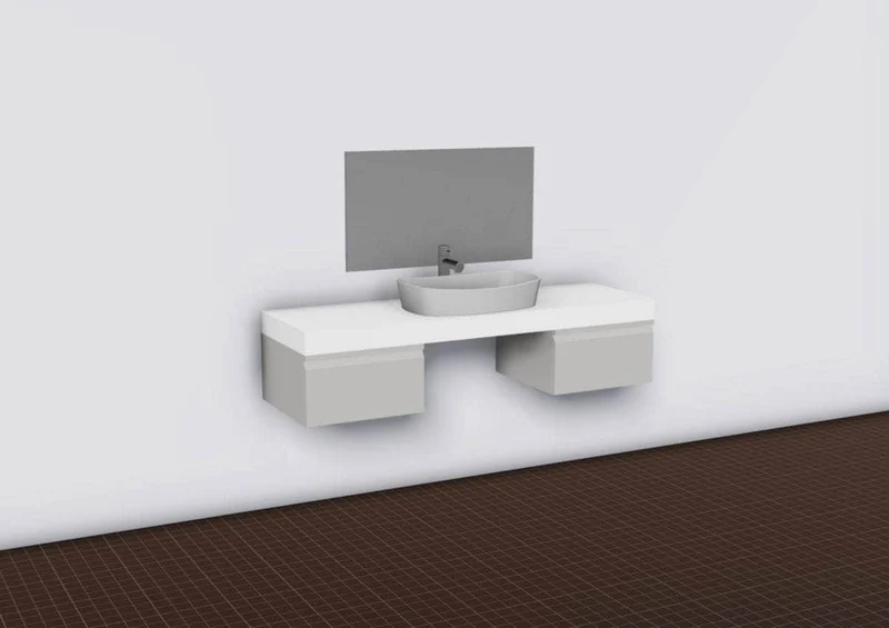 Plan Zao Blanc Velours ALTERNA 160 x 50 x 9 cm