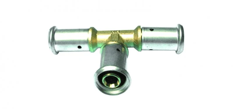 Raccord à sertir en Té D32 x 16 x 32 Henco - Réf. 10P-321632