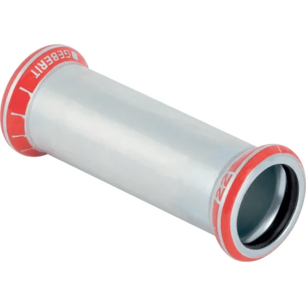 Raccord à sertir acier carbone droit FF 15 x 15 mm - Geberit Mapress
