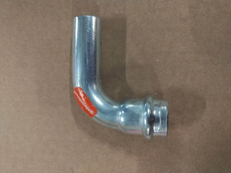 Raccord 90° à sertir galvanisé D18 ref VC12S Ecoline Press