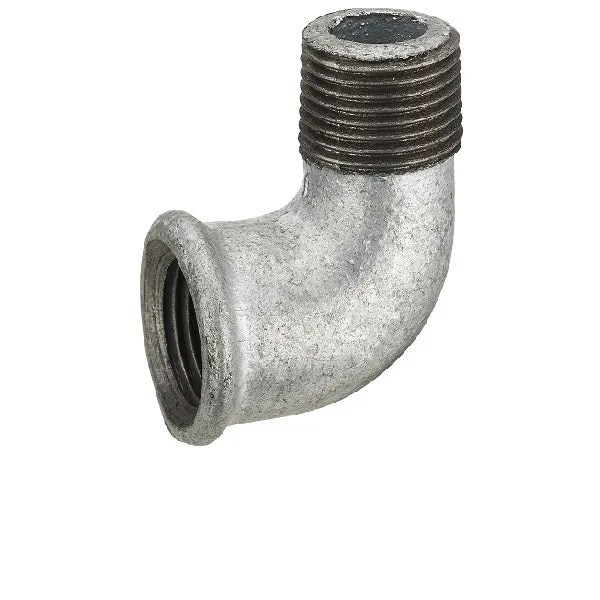 Raccord galva coude mâle femelle