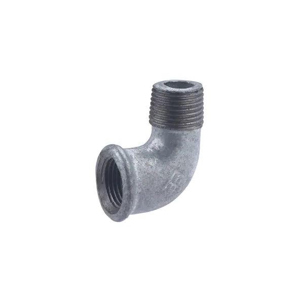 Raccord galva coude mâle femelle