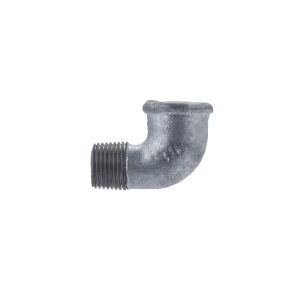 Raccord galva coude mâle femelle