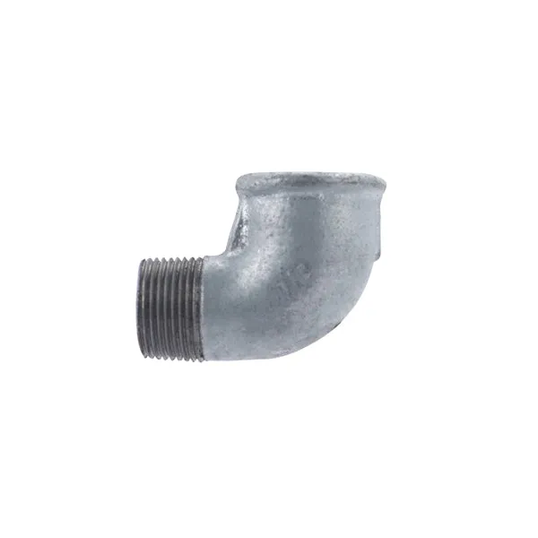 Raccord galva coude mâle femelle