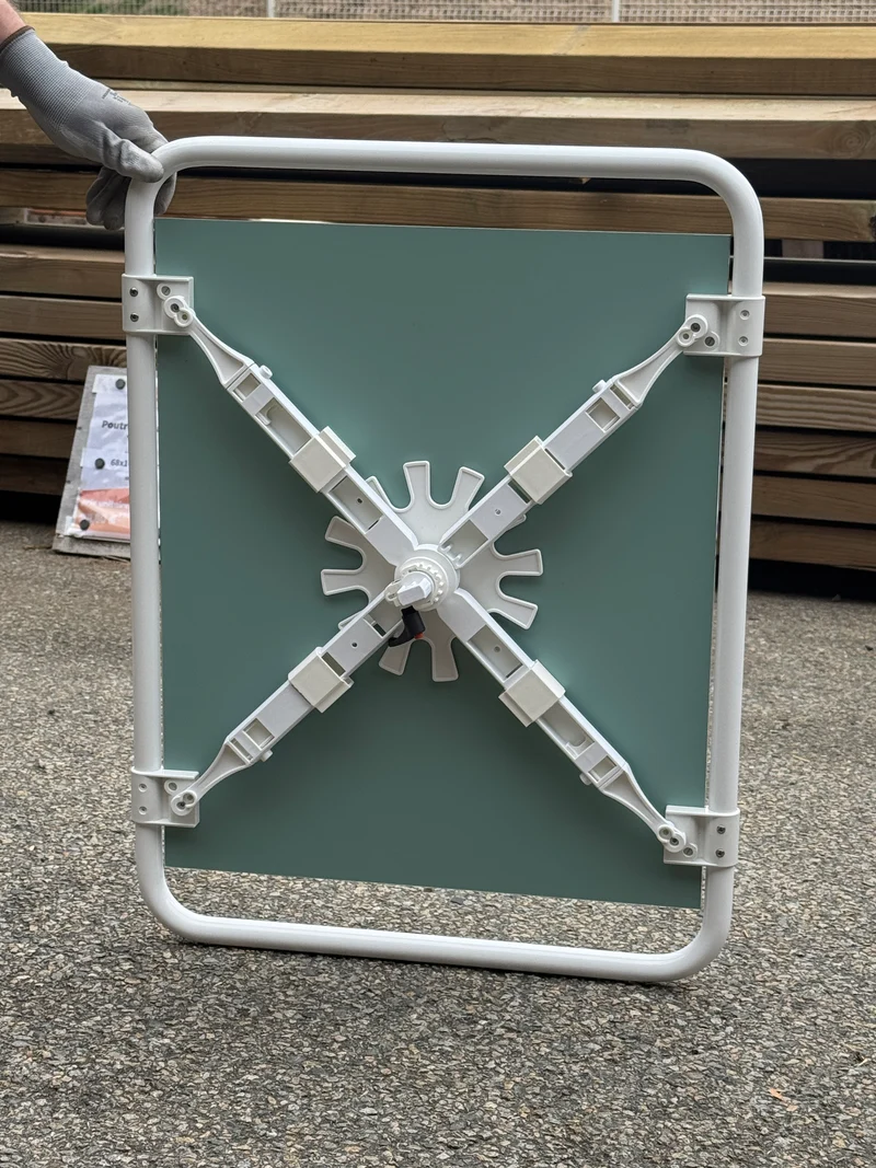 Miroir aluminium blanc - 742 x 561 mm - Pellet orientable réf. 047601 Orientable