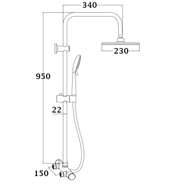 Colonne de Douche Thermostatique DERVENN