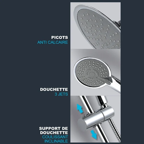 Colonne de douche mitigeur mécanique KARA