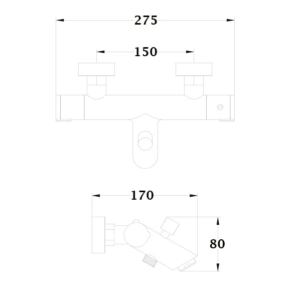 Mitigeur thermostatique de baignoire PROTHERM