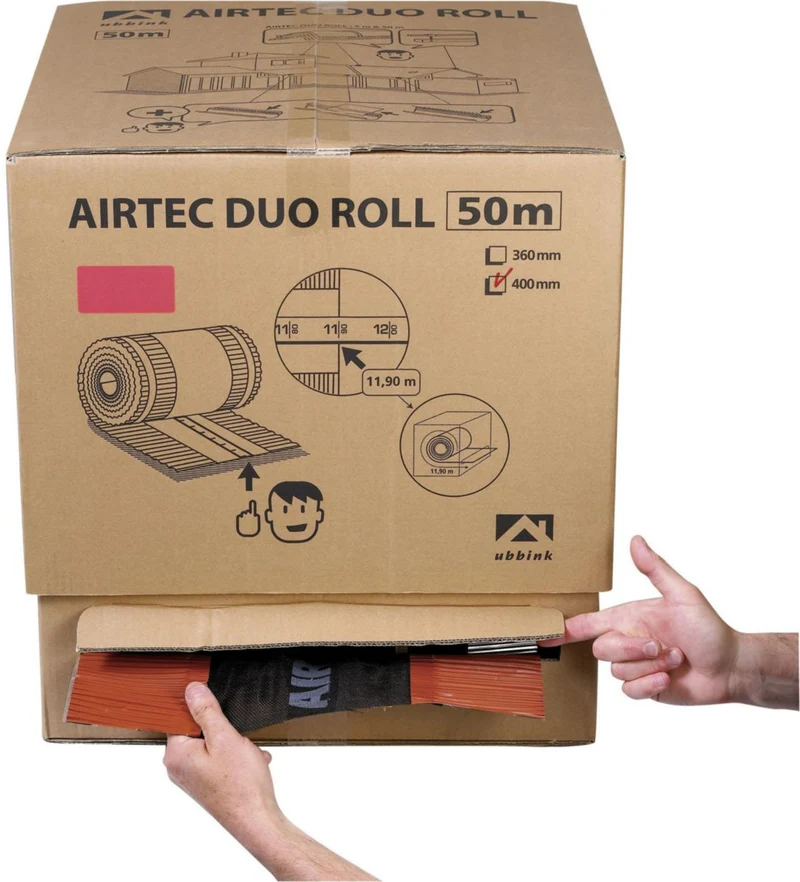 Closoir de faîtage Airtec Duo Roll - anthracite - 50 m x 310 mm Ref 203776