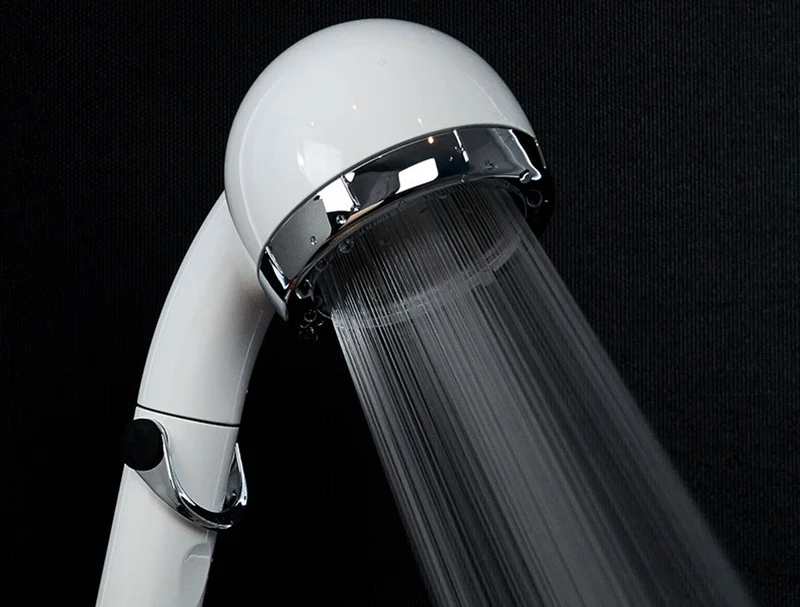 amane eco Stop-Lever Shower Head ✅ extra Water Saving | White