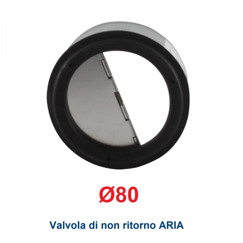 Clapet anti-retour de 80 mm de diamètre pour tuyaux d'air chaud et froid flexibles et rigides