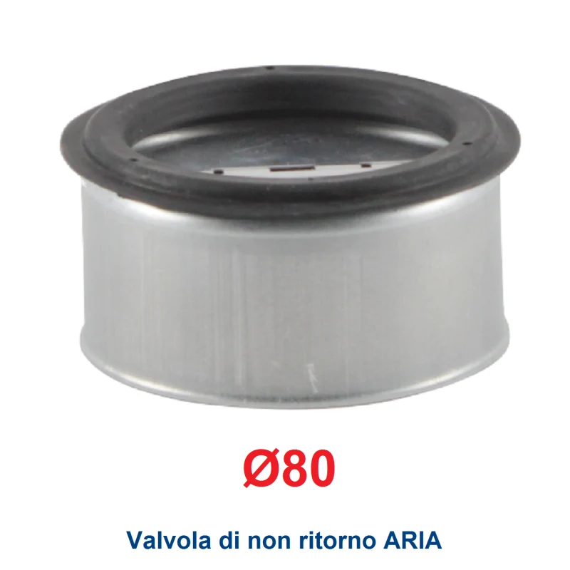 Clapet anti-retour de 80 mm de diamètre pour tuyaux d'air chaud et froid flexibles et rigides