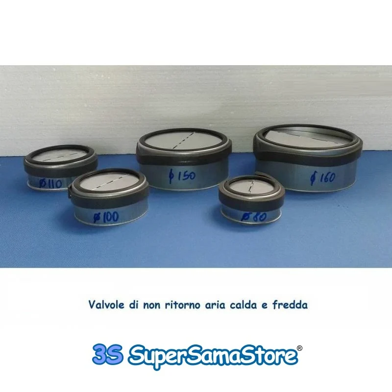 Clapet anti-retour de 80 mm de diamètre pour tuyaux d'air chaud et froid flexibles et rigides